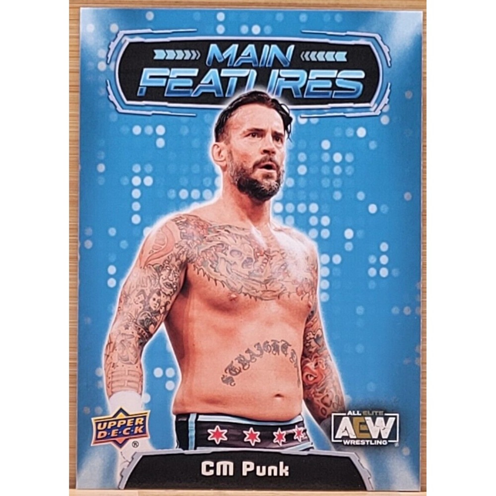 2022 UPPER DECK AEW CM PUNK MAIN FEATURES ALL ELITE WRESTLING‎ WWE